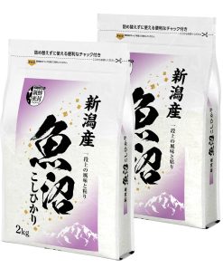 新潟県産 魚沼産コシヒカリ 白米 4kg(2kg×2袋) 令和6年産 新鮮密封 長期保存 窒素充填包装 チャック付き保存袋